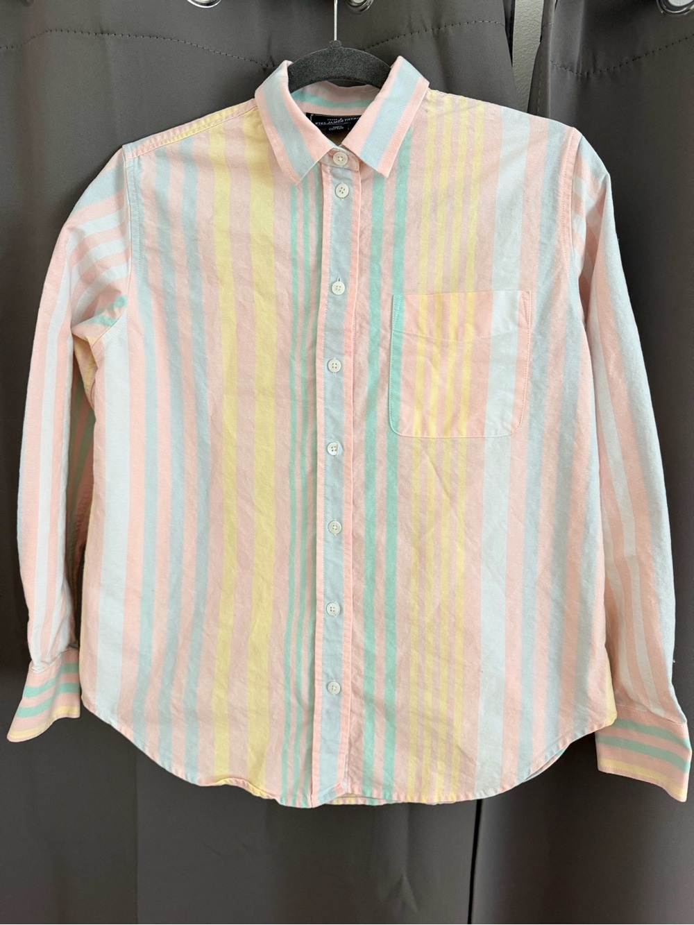 Kiel James Patrick Pastel Stripe Button-Down Cotton Shirt